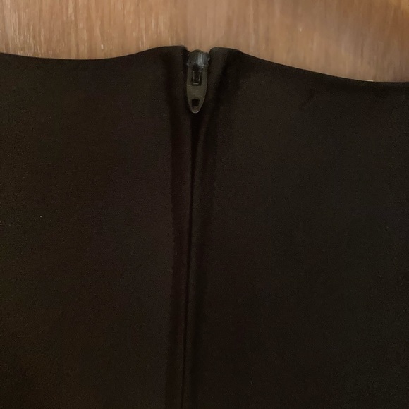 Vintage Black Gathered Waist Wide Short Sleeve Polyester Dress Women’s Size 14 - Picture 8 of 8